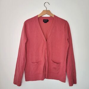 Pendleton Silk Blend Classic Pink Cardigan Sweater Soft Button Down M